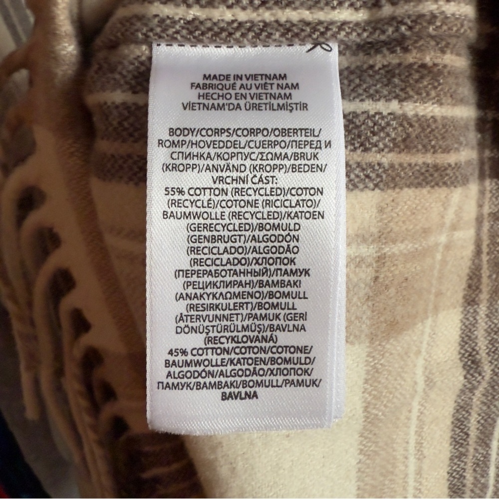 250. NWT Polo Ralph Lauren Plaid Fringe Cotton Tunic Dress Neutral Brown Check 8 - Picture 3 of 9